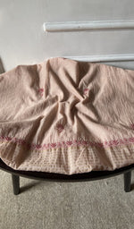 bottom laid out, coral pure mul chanderi