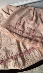 border and hem of the coral kurta piece