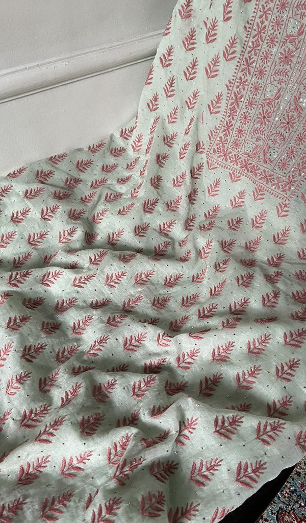 fine do and teen taar chikankari and haath ki jaali across the kurta