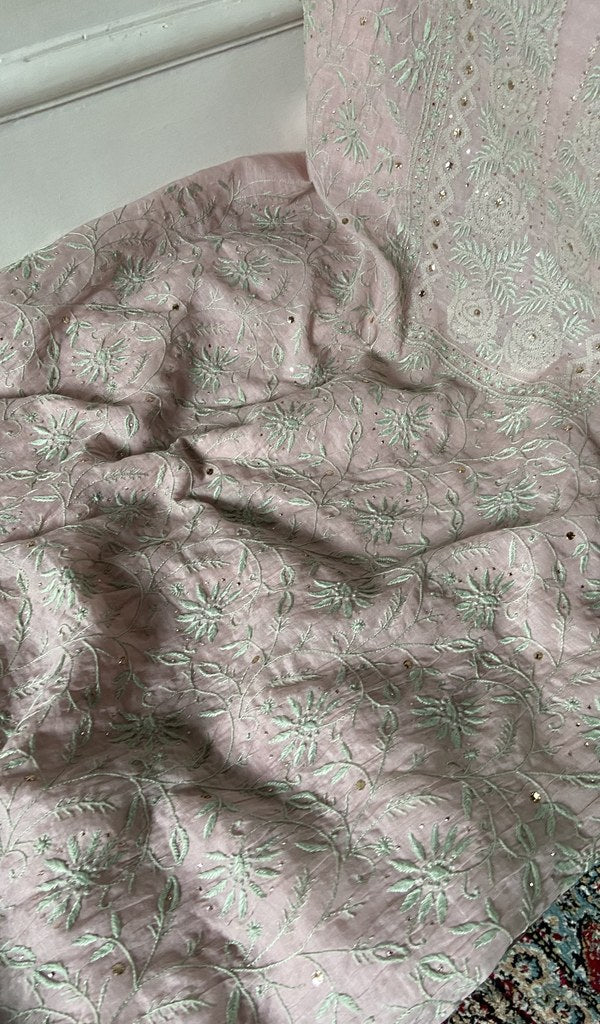 fine do and teen taar chikankari and haath ki jaali across the kurta