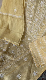 Gala and neckline, fine chikankari with haath ki jaali