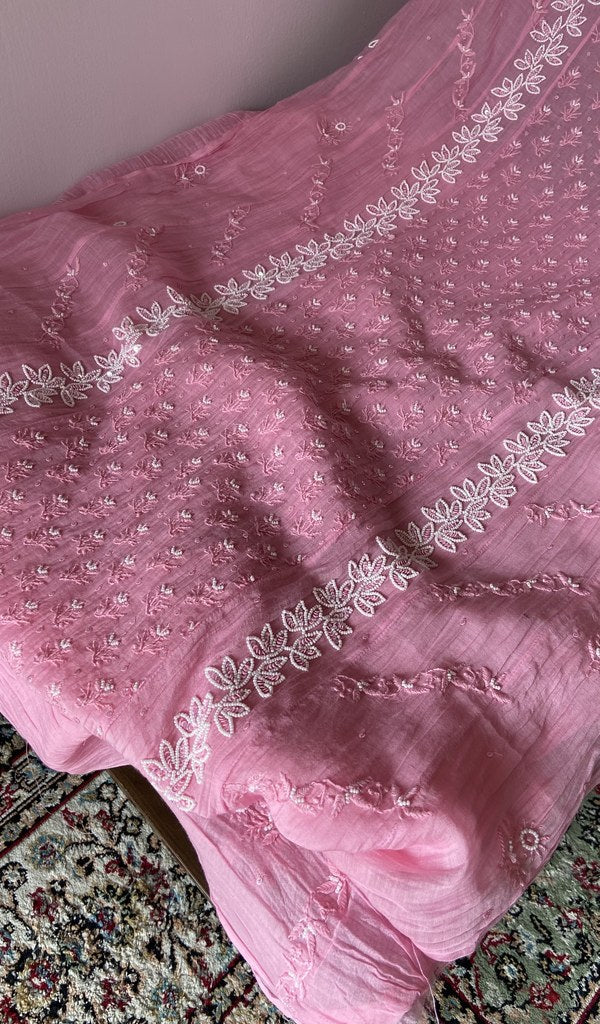 Gala worked in fine chikankari