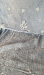 Chikankari worked by hand on mul chanderi