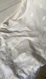Gala and front placket, fine chikankari