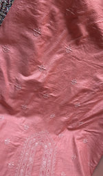 Do taar chikankari on the salmon pink eri silk