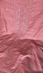 Chikankari worked by hand on eri silk