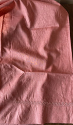 Hand embroidery on salmon pink eri silk
