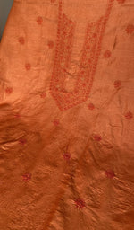 Chikankari worked by hand on eri silk