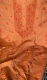 Chikankari worked by hand on eri silk