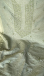 Chikankari worked by hand on eri silk