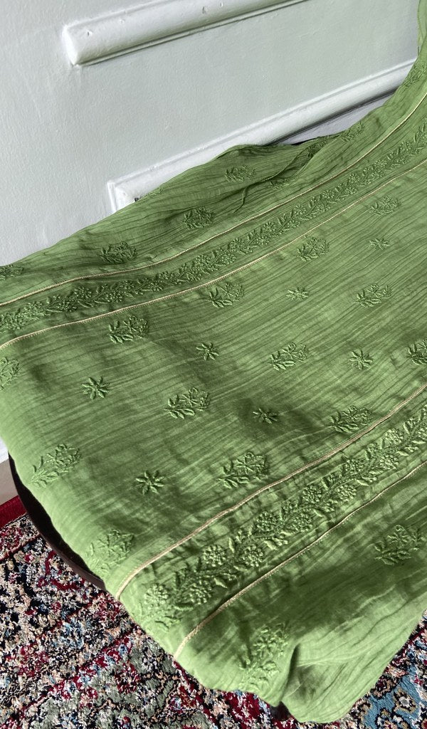 the kurta fabric laid out full length