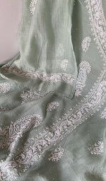 Beads, sequins and cutdana along the panel