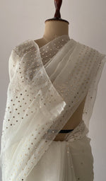 Border along the edge, badla work with allover butterfly motifs