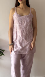 Chanderi Silk texture in close up