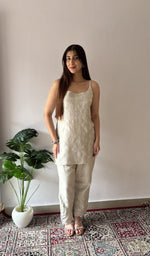 Chanderi Silk texture in close up