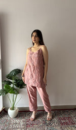 Chanderi Silk texture in close up