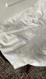 Gala and front panel worked in fine chikankari