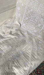 Fine chikankari in close view