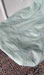 Gala and front panel worked in fine chikankari