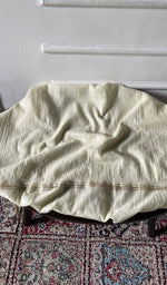 Ivory mul chanderi chikankari 3 pc unstitched suit set laid out