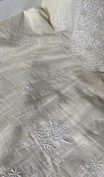 Gala and front panel worked in fine chikankari