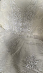 Fine chikankari in close view