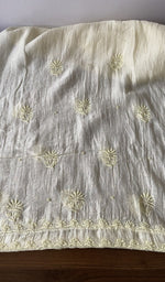 Folded stack, yellow pure mul chanderi