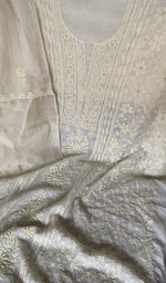Sleeve work on yellow pure mul chanderi