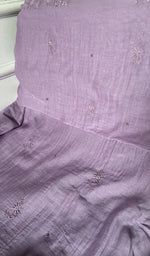 Load image into Gallery viewer, dupatta chikankari detail, lilac pure mul chanderi