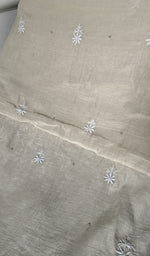 Load image into Gallery viewer, dupatta chikankari detail, ivory pure mul chanderi