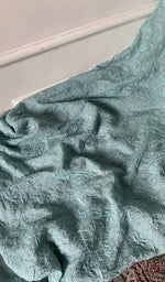 Load image into Gallery viewer, gala and front chikankari on aqua pure mul chanderi