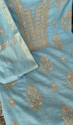 Close look at the neckline and yoke
