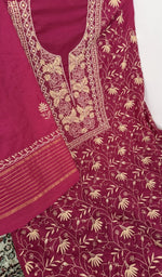 Close look at the neckline and yoke