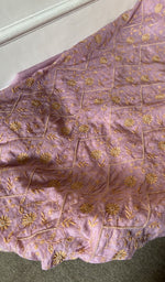 Gala and front placket, fine do taar and teen taar jaaldar chikankari with haath ki 