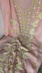 Beads, sequins and cutdana along the panel