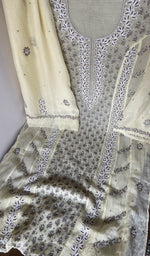 Beads, sequins and cutdana along the panel