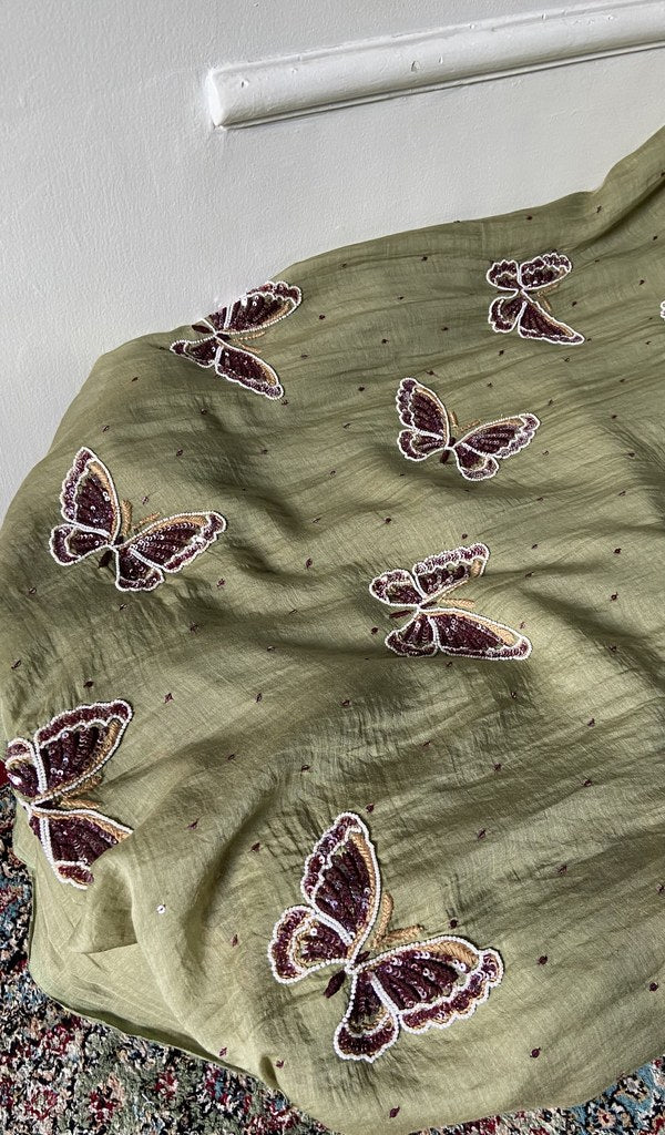 Gala worked in fine chikankari