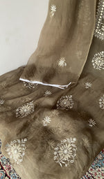 Gala and front placket, do taar and teen taar chikankari