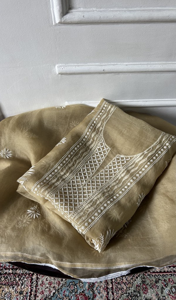 fine do and teen taar chikankari across the kurta