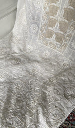 Load image into Gallery viewer, Do taar and teen taar chikankari in close view