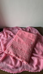 Gala and neckline of the pink kurta