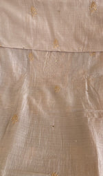 Close view of the beige kurta fabric