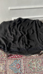 bottom laid out, black cotton