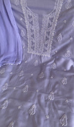 Chikankari worked by hand on cotton