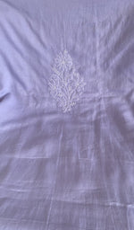 Close view of the lavender kurta fabric