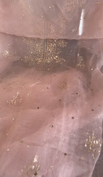 Close view of the dusty rose kurta fabric