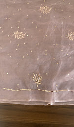 Folded dusty rose organza silk kurta, second view
