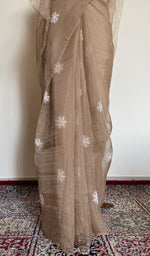 Saree draped on the mannequin, side view