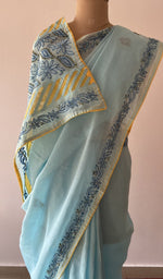 fine chikankari across the drape
