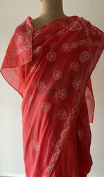 fine chikankari across the drape